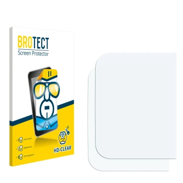 Parte frontal de un envase de producto con el logotipo de la marca BROTECT. Al lado está el protector de pantalla correspondie