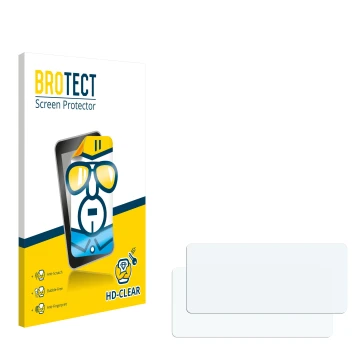 Parte frontal de un envase de producto con el logotipo de la marca BROTECT. Al lado está el protector de pantalla correspondie