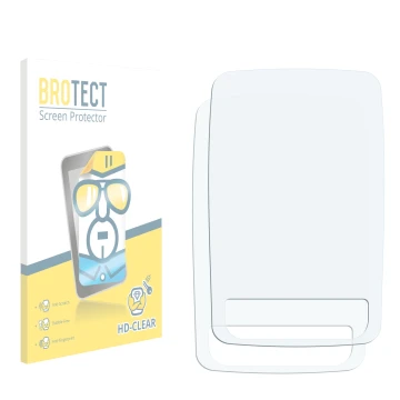 Parte frontal de un envase de producto con el logotipo de la marca BROTECT. Al lado está el protector de pantalla correspondie