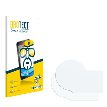 Parte frontal de un envase de producto con el logotipo de la marca BROTECT. Al lado está el protector de pantalla correspondie