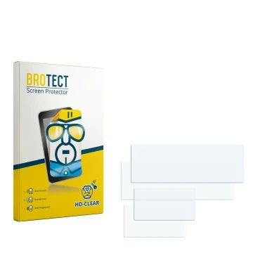 Parte frontal de un envase de producto con el logotipo de la marca BROTECT. Al lado está el protector de pantalla correspondie