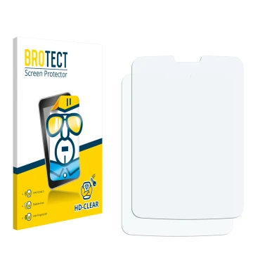 Parte frontal de un envase de producto con el logotipo de la marca BROTECT. Al lado está el protector de pantalla correspondie