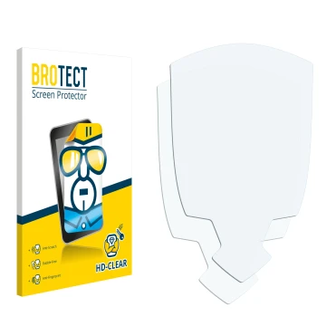 Parte frontal de un envase de producto con el logotipo de la marca BROTECT. Al lado está el protector de pantalla correspondie