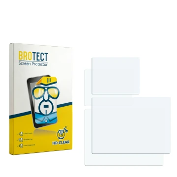 Parte frontal de un envase de producto con el logotipo de la marca BROTECT. Al lado está el protector de pantalla correspondie