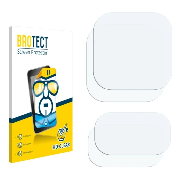 Parte frontal de un envase de producto con el logotipo de la marca BROTECT. Al lado está el protector de pantalla correspondie