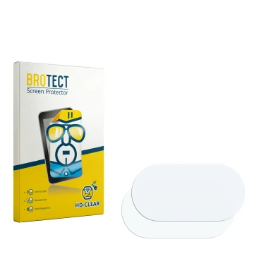 Parte frontal de un envase de producto con el logotipo de la marca BROTECT. Al lado está el protector de pantalla correspondie