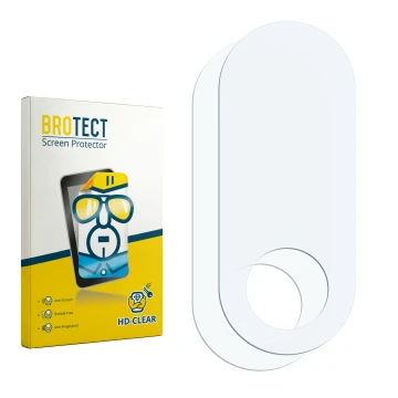 Parte frontal de un envase de producto con el logotipo de la marca BROTECT. Al lado está el protector de pantalla correspondie