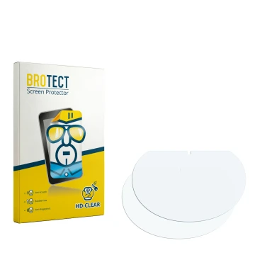 Parte frontal de un envase de producto con el logotipo de la marca BROTECT. Al lado está el protector de pantalla correspondie