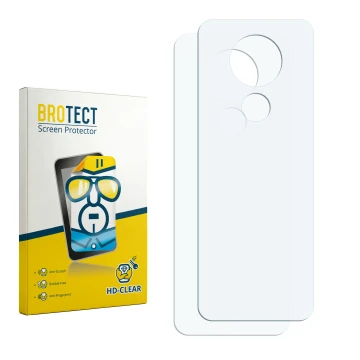 Parte frontal de un envase de producto con el logotipo de la marca BROTECT. Al lado está el protector de pantalla correspondie
