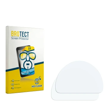 Parte frontal de un envase de producto con el logotipo de la marca BROTECT. Al lado está el protector de pantalla correspondie