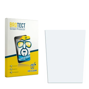 Parte frontal de un envase de producto con el logotipo de la marca BROTECT. Al lado está el protector de pantalla correspondie