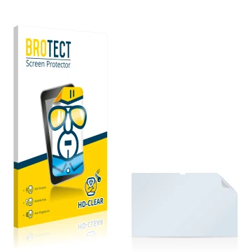 Parte frontal de un envase de producto con el logotipo de la marca BROTECT. Al lado está el protector de pantalla correspondie