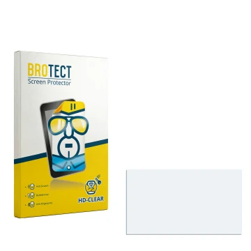 Parte frontal de un envase de producto con el logotipo de la marca BROTECT. Al lado está el protector de pantalla correspondie