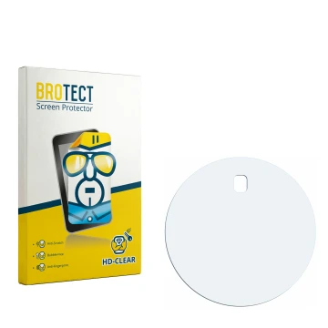 Parte frontal de un envase de producto con el logotipo de la marca BROTECT. Al lado está el protector de pantalla correspondie