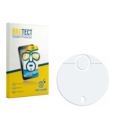 Parte frontal de un envase de producto con el logotipo de la marca BROTECT. Al lado está el protector de pantalla correspondie