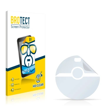 Parte frontal de un envase de producto con el logotipo de la marca BROTECT. Al lado está el protector de pantalla correspondie