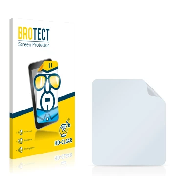 Parte frontal de un envase de producto con el logotipo de la marca BROTECT. Al lado está el protector de pantalla correspondie