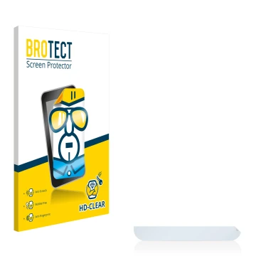 Parte frontal de un envase de producto con el logotipo de la marca BROTECT. Al lado está el protector de pantalla correspondie