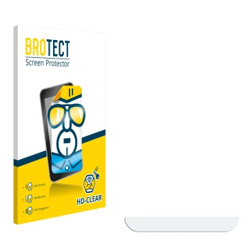 Parte frontal de un envase de producto con el logotipo de la marca BROTECT. Al lado está el protector de pantalla correspondie