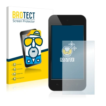 Parte frontal de un envase de producto con el logotipo de la marca BROTECT. Al lado se muestra el dispositivo con su protector