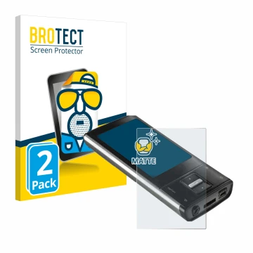 Parte frontal de un envase de producto con el logotipo de la marca BROTECT. Al lado se muestra el dispositivo Intenso Video Sh