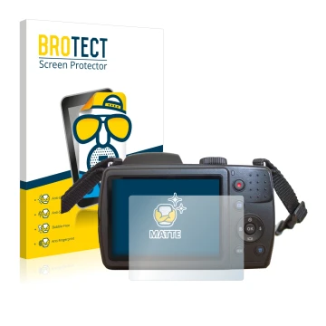 Parte frontal de un envase de producto con el logotipo de la marca BROTECT. Al lado se muestra el dispositivo MEDION Life X440