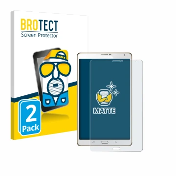 Parte frontal de un envase de producto con el logotipo de la marca BROTECT. Al lado se muestra el dispositivo Samsung Galaxy T