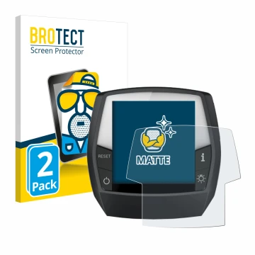 Parte frontal de un envase de producto con el logotipo de la marca BROTECT. Al lado se muestra el dispositivo Bosch Intuvia Ac