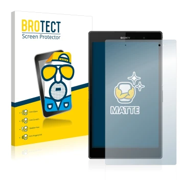 Parte frontal de un envase de producto con el logotipo de la marca BROTECT. Al lado se muestra el dispositivo Sony Xperia Z3 T