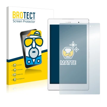 Parte frontal de un envase de producto con el logotipo de la marca BROTECT. Al lado se muestra el dispositivo Sony Xperia Z3 T