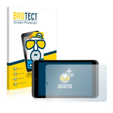 Parte frontal de un envase de producto con el logotipo de la marca BROTECT. Al lado se muestra el dispositivo Tesco hudl2 con 