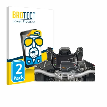 Parte frontal de un envase de producto con el logotipo de la marca BROTECT. Al lado se muestra el dispositivo Ducati Multistra