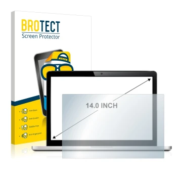 Parte frontal de un envase de producto con el logotipo de la marca BROTECT. Al lado se muestra el dispositivo con su protector