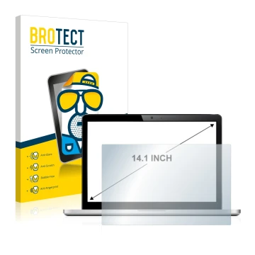 Parte frontal de un envase de producto con el logotipo de la marca BROTECT. Al lado se muestra el dispositivo con su protector