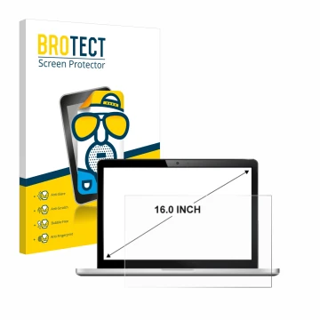 Parte frontal de un envase de producto con el logotipo de la marca BROTECT. Al lado se muestra el dispositivo con su protector