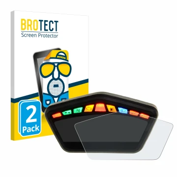 Parte frontal de un envase de producto con el logotipo de la marca BROTECT. Al lado se muestra el dispositivo Ducati Hypermota