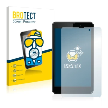 Parte frontal de un envase de producto con el logotipo de la marca BROTECT. Al lado se muestra el dispositivo Allview Viva H80