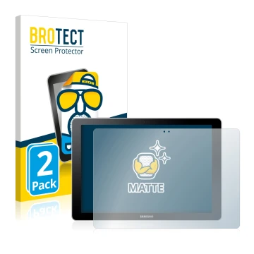 Parte frontal de un envase de producto con el logotipo de la marca BROTECT. Al lado se muestra el dispositivo Samsung Galaxy B