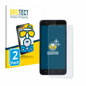 Parte frontal de un envase de producto con el logotipo de la marca BROTECT. Al lado se muestra el dispositivo Gigaset GS270 co