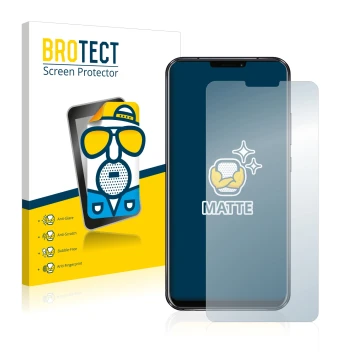 Parte frontal de un envase de producto con el logotipo de la marca BROTECT. Al lado se muestra el dispositivo ASUS ZenFone 5 Z