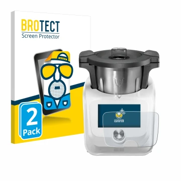 Parte frontal de un envase de producto con el logotipo de la marca BROTECT. Al lado se muestra el dispositivo SilverCrest Mons