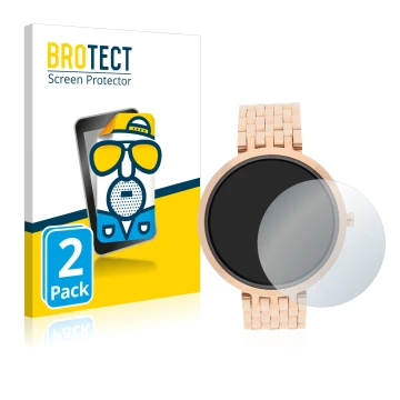 Parte frontal de un envase de producto con el logotipo de la marca BROTECT. Al lado se muestra el dispositivo Xlyne X-Watch Si