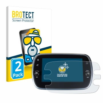 Parte frontal de un envase de producto con el logotipo de la marca BROTECT. Al lado se muestra el dispositivo Fiat 500X 2016-2