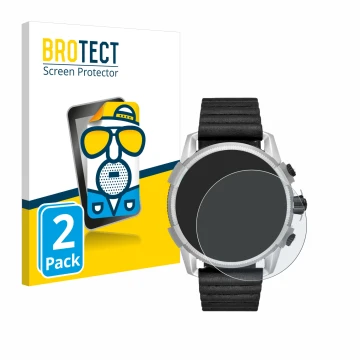 Parte frontal de un envase de producto con el logotipo de la marca BROTECT. Al lado se muestra el dispositivo Diesel On Full G