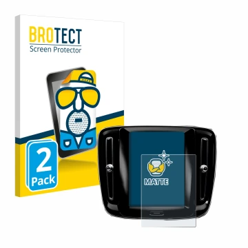 Parte frontal de un envase de producto con el logotipo de la marca BROTECT. Al lado se muestra el dispositivo Volvo XC40 Sensu