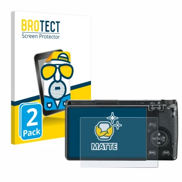 Parte frontal de un envase de producto con el logotipo de la marca BROTECT. Al lado se muestra el dispositivo Ricoh GR III 201
