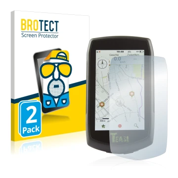 Parte frontal de un envase de producto con el logotipo de la marca BROTECT. Al lado se muestra el dispositivo A-Rival Teasi On