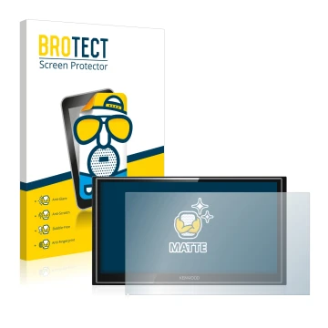 Parte frontal de un envase de producto con el logotipo de la marca BROTECT. Al lado se muestra el dispositivo Kenwood DMX7018D