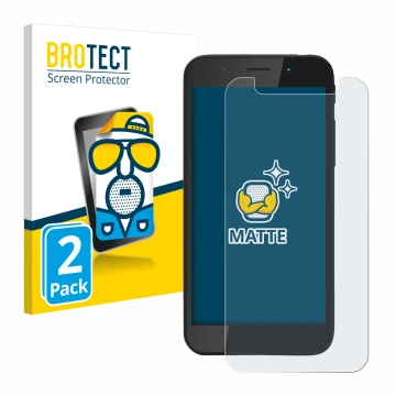 Parte frontal de un envase de producto con el logotipo de la marca BROTECT. Al lado se muestra el dispositivo Shiftphones Shif