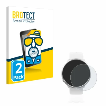 Parte frontal de un envase de producto con el logotipo de la marca BROTECT. Al lado se muestra el dispositivo Polar Ignite con